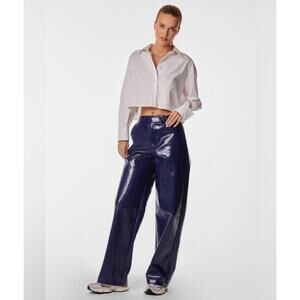 The Noli Shop Croc Pants Midnight Blue Festival Streetwear Womens 4 NEW Wide Leg